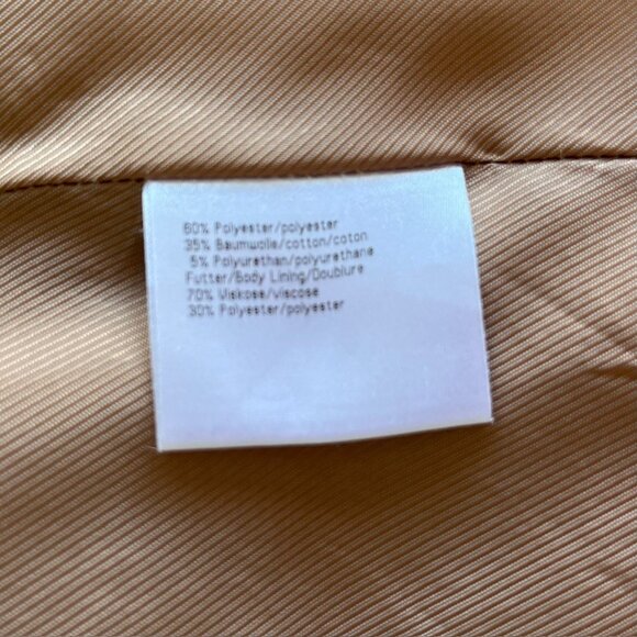 German Brand Basler Classic Tan Trench Coat | Size Large - Picture 10 of 11